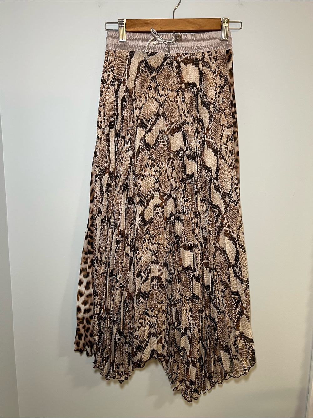 Loyd/Ford Palm Springs Two Tone Snake Skin Animal Print Pleated Skirt Size 4
